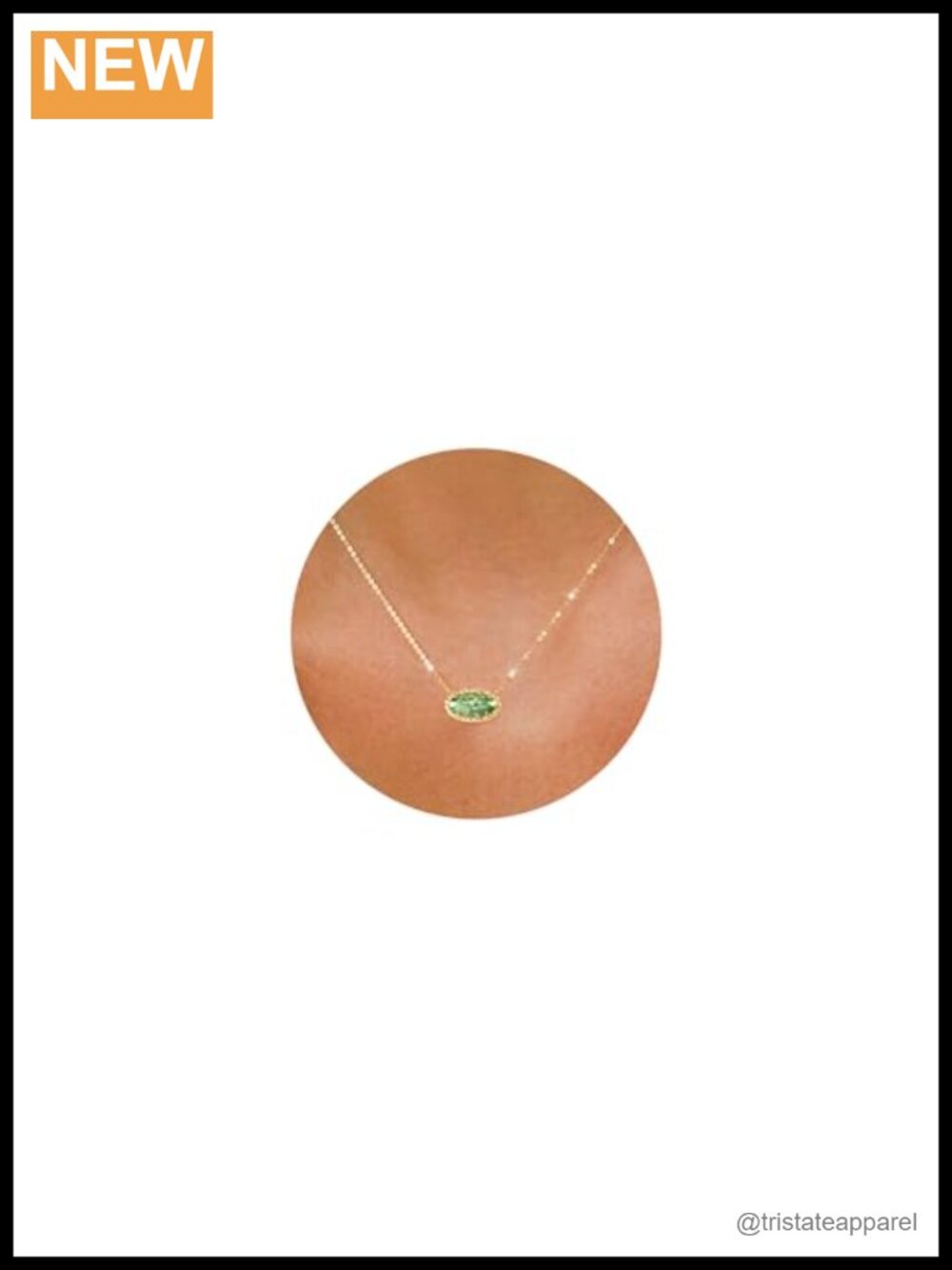 14K Gold Plated Gemstone Pendant Necklace Dainty Layering Jewelry